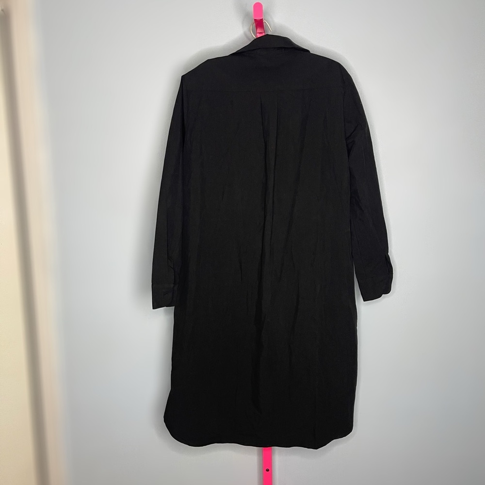 Commense Asymmetric Pleated Hem Black Shirt Dress with Gold Buckle size XS ❤️ - Picture 6 of 6